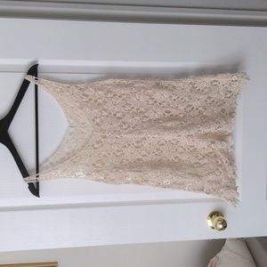 Cream swimsuit coverup